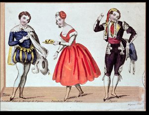Cherubino, Fanchette and Figaro, scene from 
